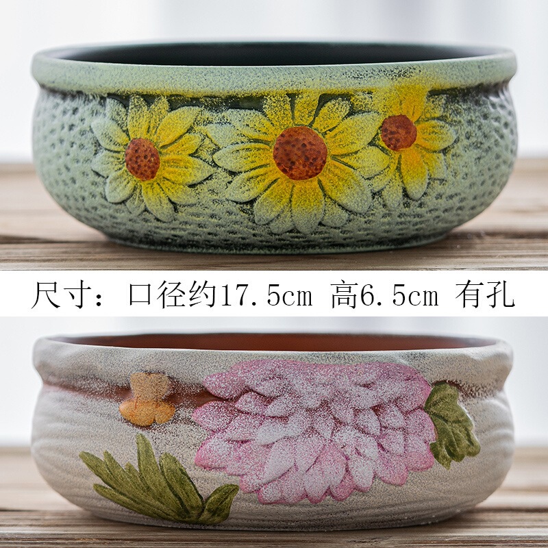 Large Diameter Succulent Flower Pot, Simple Ceramic Flower Pot for Succulents, Creative Combination Platter, Extra Large Coarse Pottery, Free Shipping Large Diameter Succulent Flower Pot, Simple Ceramic Flower Pot for Succulents, Creative Combination Platter, Extra Large Coarse Pottery, Free Shipping