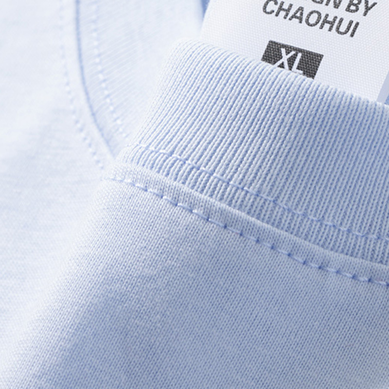 210g 7A antibacteriano fresco verano manga corta cuello redondo overol camisa publicitaria camisa cultural ropa de clase camiseta de algodón personalizado