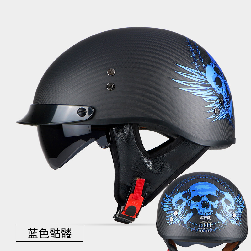 Summer Helmet Retro | Motuoche Motosiklet kaskı (dəbilqə) - blue-m