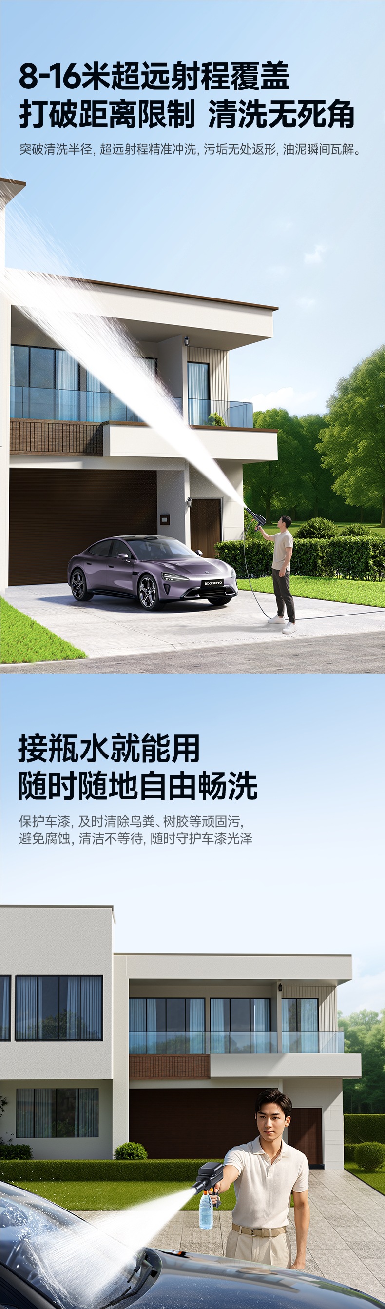 Wireless Car Washing Machine, High-Pressure Water Gun, Household Electric Lithium Battery, 2026 New Model Cleaning Machine, Powerful Booster Device