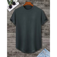 D 28329 Solid plus size men's short sleeve ��ɫ������ʿ����