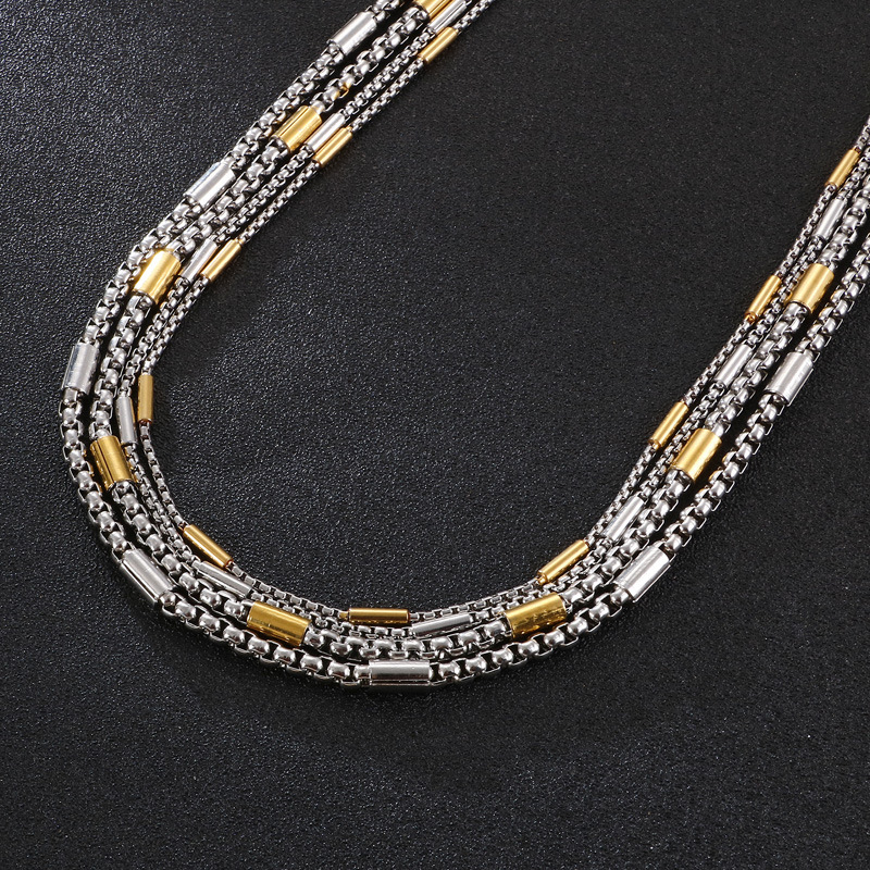 14g Weight PVD Coated Gold Plating Process 18K Real Gold Plated Plating Material Necklace Classification 304 Stainless Steel Chain Material 1 Piece Quantity Daily Occasion 304 Stainless Steel Material Geometric Pattern Unisex Gender Simple Style Style Waterproof Non Tarnish Craft PVD Coated 18K Gold Plated Geometric Titanium Steel Simple Style Waterproof Non Tarnish Titanium Steel Necklace 2