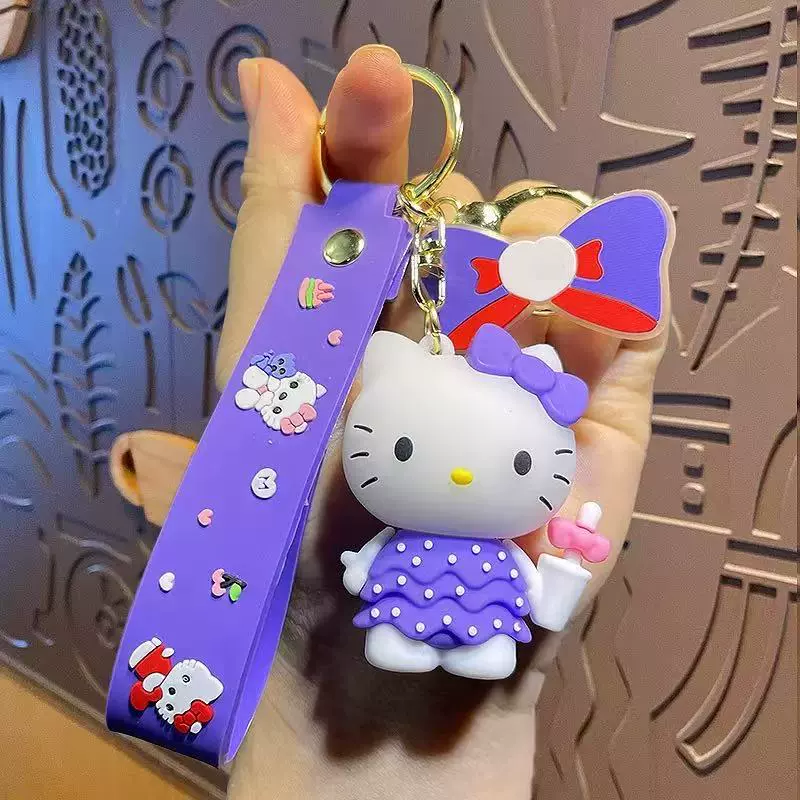 Кулон на брелке (Sanrio) Набор милых силиконовых подвесок — мягкие резиновые талисманчики, подарок на день рождения, различные персонажи