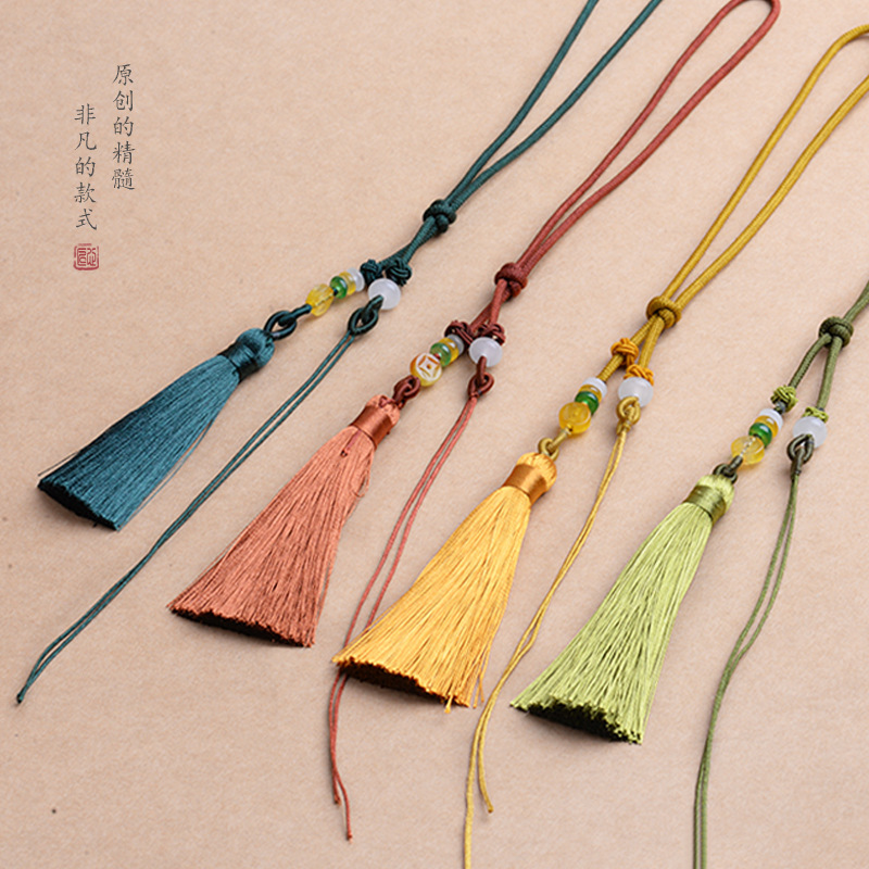 手把件繩小流蘇穗子車掛手工編織 diy玉佩蜜蠟香包葫蘆平安符掛繩