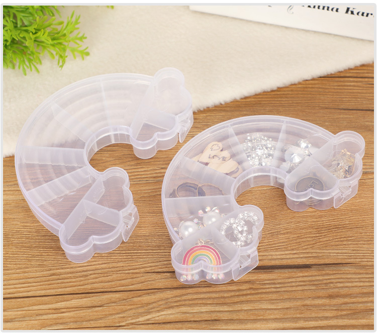 New Rainbow Shape Portable Separate Multi-grid Packaging Storage Box display picture 5