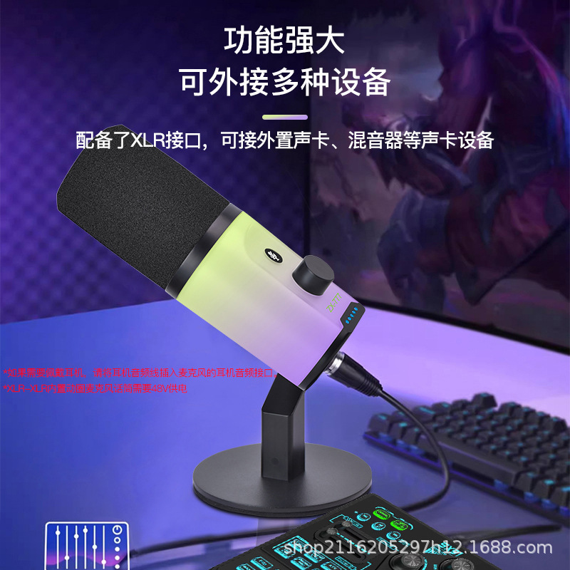 Microphone Professional Dynamic Radio Recording Dubbing Live Broadcast Desktop Dedicated Computer Sub Desktop Noise Reduction Microphone Factory