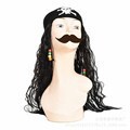 Halloween Masquerade Props COS Holiday Wig Hook Pirates of the Caribbean Captain Jack Turban Wig