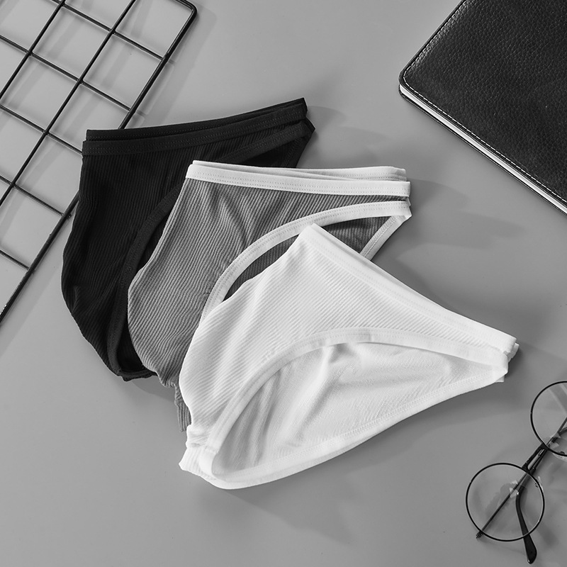 Gtopx Man Men's Sexy Underwear U-Convex Threaded Briefs Pure Lust Style Enlarged Bag Sexy and Breathable