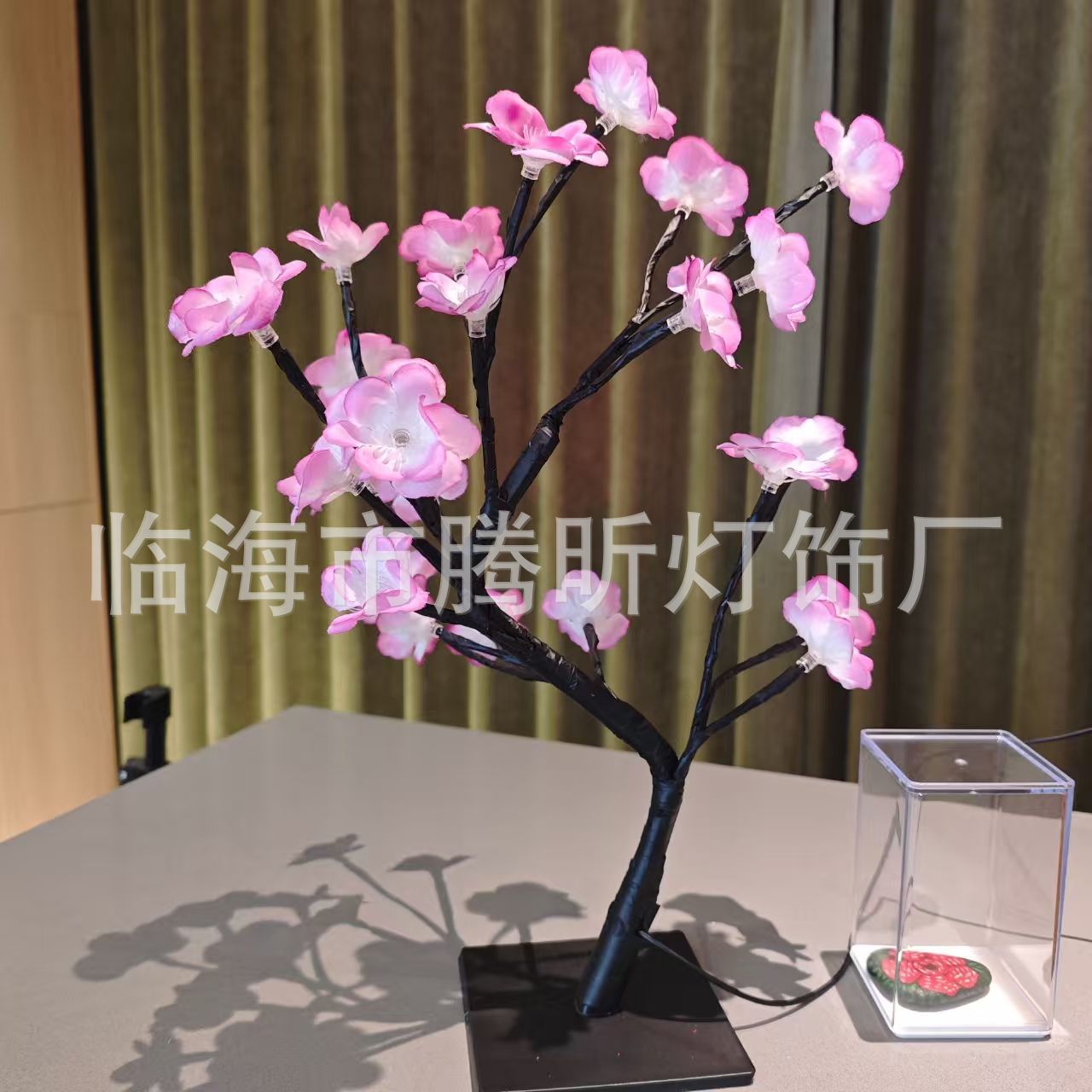 Luz de árbol LED rosa fruta ciruela color mariposa luz de abedul azul pálido hoja de arce huevo de oliva