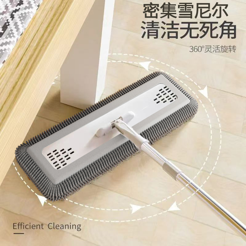 雪尼尔刮刮乐拖把懒人吸水拖布桶免手洗家用干湿两用一拖净大墩布|undefined
