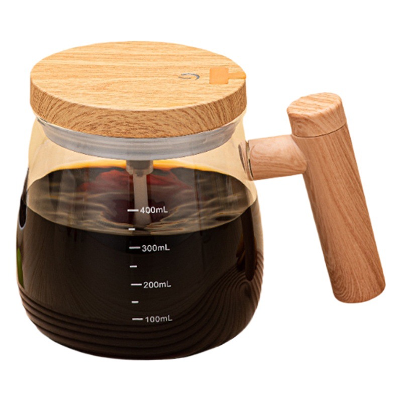 Taza de mezcla automática TikTok Pequeño Libro Rojo popular de alto aspecto taza de café eléctrica taza de batido taza de desayuno patrón de arce