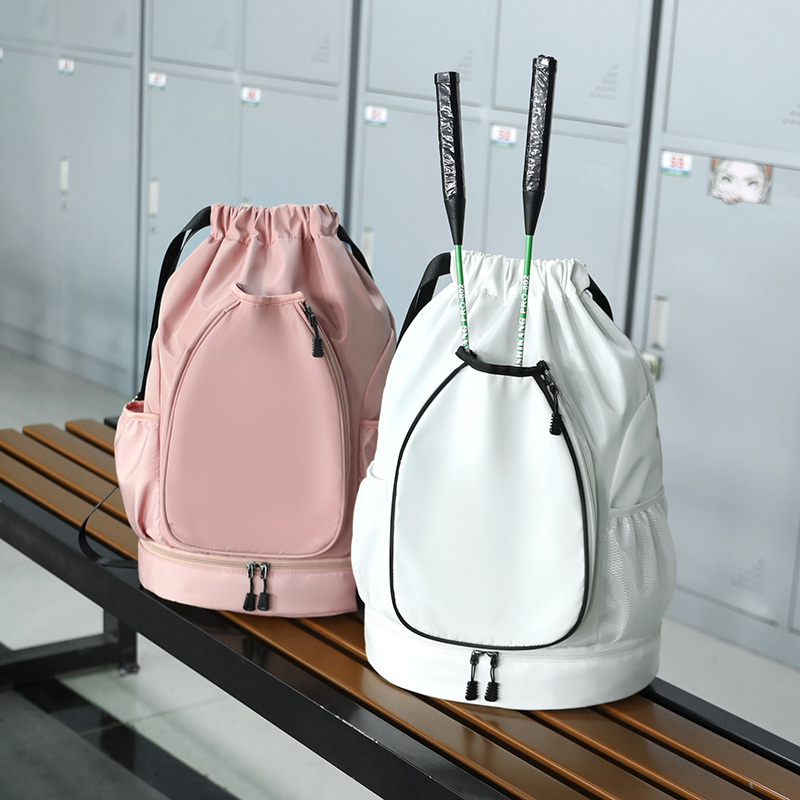 カスタマイズ可能な巾着ポケットバドミントンバッグバックパック大容量スポーツ防水収納バッグ旅行巾着折りたたみバッグ|undefined