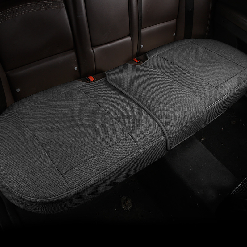 New Full-Coverage Linen Car Seat Cushion for Single Front Seat, Breathable and Suitable for All Seasons, Cross-Border Purchase with Labeling