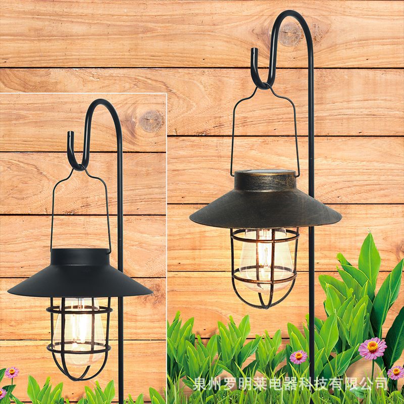 Lámpara de jardín al aire libre solar lámpara de tungsteno Lámpara decorativa atmósfera lámpara B & B lámpara de pared Retro Edison retro linterna