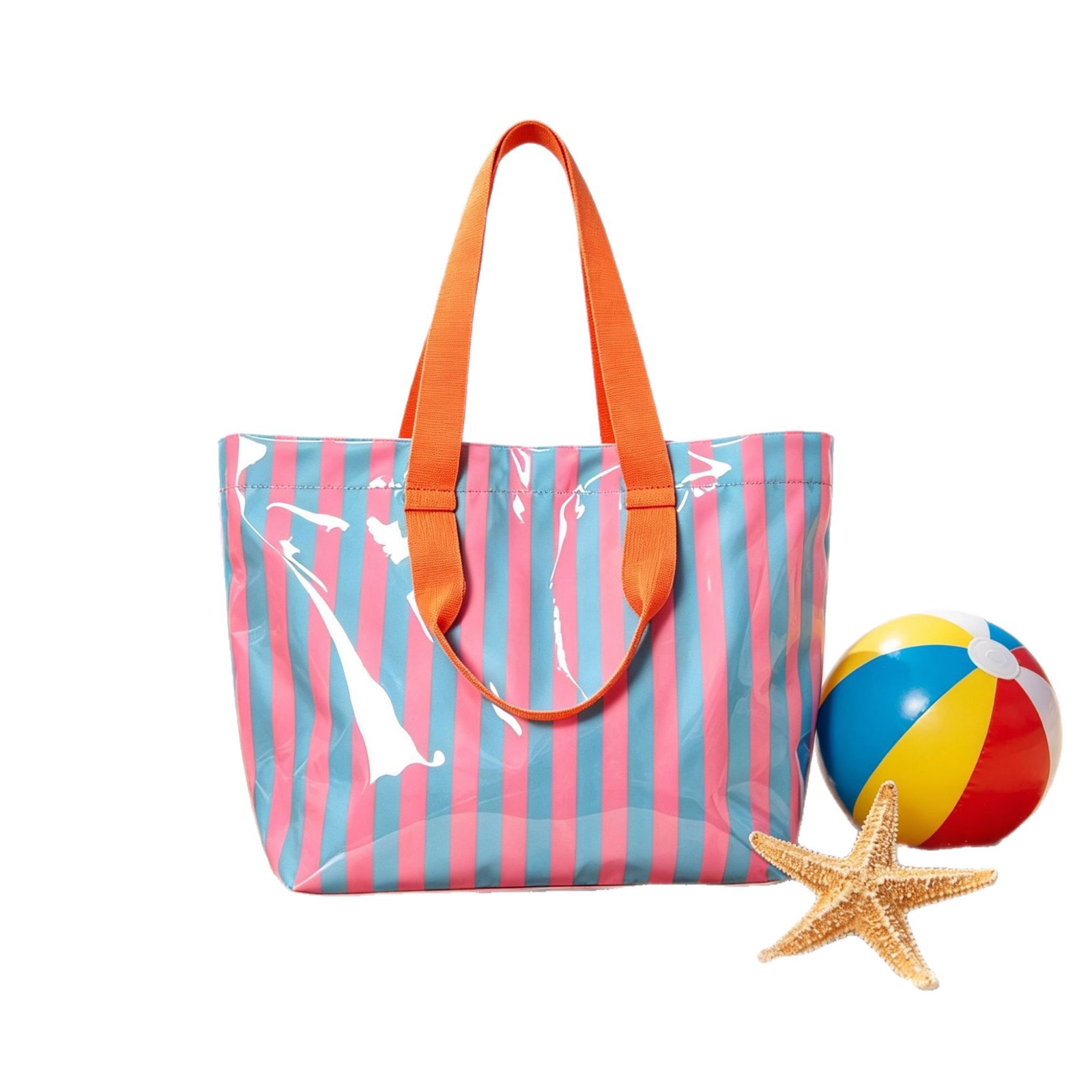 rayas impermeables de gran capacidad de vacaciones de playa bolsa de poliéster portátil de hombro de viaje de playa bolsa al por mayor
