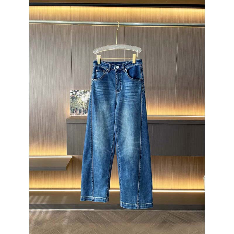 B/C Ace Pants!! Mao beard design high waist straight 25 spring and summer all-match jeans ~ huge show high women's pants