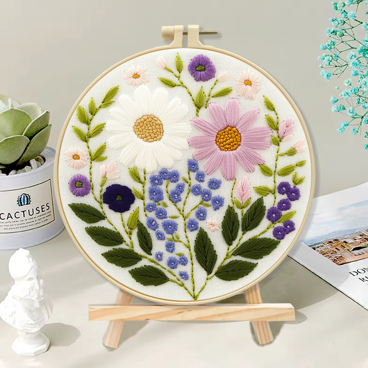 2025 nuevo paquete de material bordado diy serie de flores para principiantes paquetes de bordado transfronterizos Amazon nivel de entrada