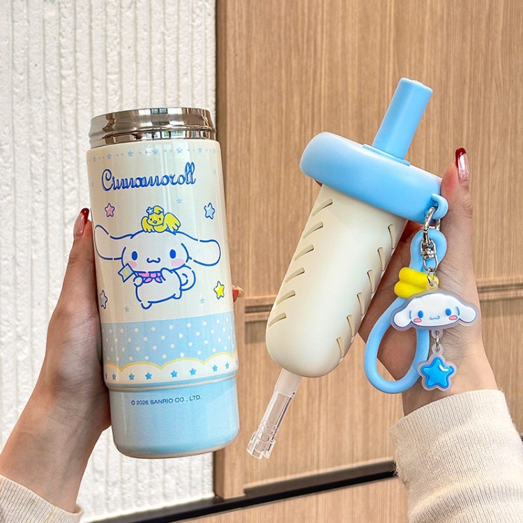 Sanrio taza de paja de aislamiento térmico 2026 nuevo tipo de taza de tritan animada para perros tritan gran capacidad