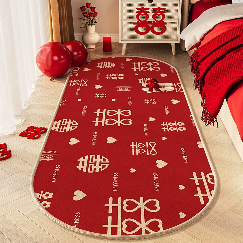 Red festive non-slip carpet