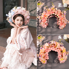 泉州潯埔女頭飾雙面絹花發箍日常漢服配飾高顏值簪花頭箍立體