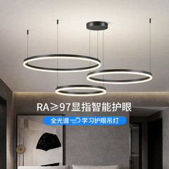 シンプルな照明器具北欧客間シャンデリア現代シンプルな風大気デザイナー円環円形ホールメインランプ