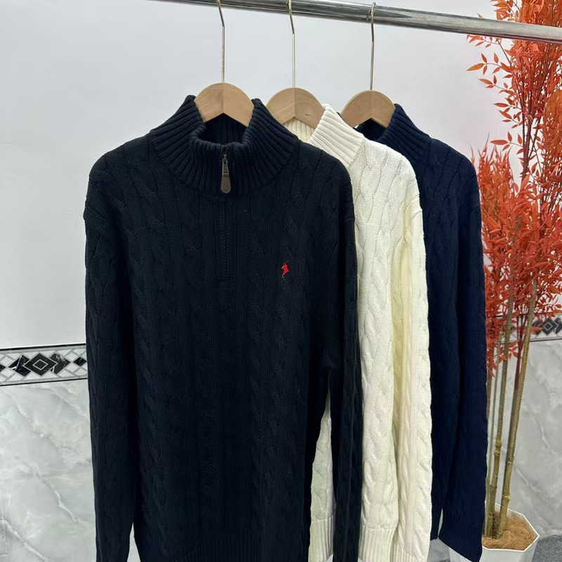 26 New Styles of Men's Half-Turtleneck Zipper Sweaters, Retro Old Money Style, Classic Pony Logo Embroidery, a Must-Have for Autumn and Winter 26 New Styles of Men's Half-Turtleneck Zipper Sweaters, Retro Old Money Style, Classic Pony Logo Embroidery, a Must-Have for Autumn and Winter