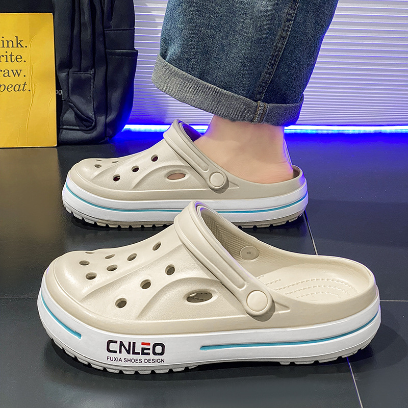 Zapatos de verano para hombres antideslizantes al aire libre sandálias de viaje de playa para interiores zapatillas de soleas gruesas