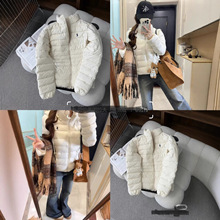 现货过验版RL拉夫冬季羽绒棉长袖棉服女经典百搭收腰保暖棉衣外套