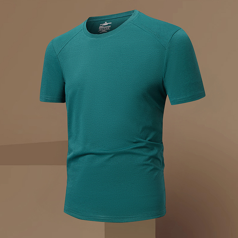 men's silk quick dry fashionable light and thin sports T-shirt for…