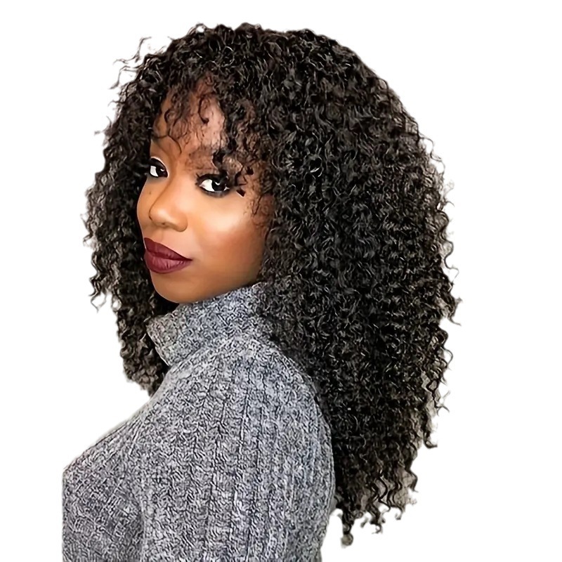 Perucas de comercio exterior transfronterizas de moda europea y americana de acero natural flojo rollo pequeño cabello rizado África venta caliente perucas