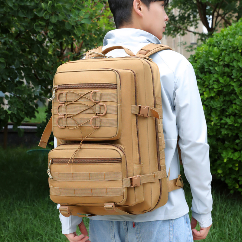 Mochila de viaje de gran capacidad expandible Oxford resistente al desgaste, mochila deportiva de camping, mochila de montaña de senderismo