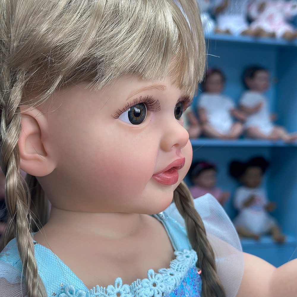 Fábrica de vinilo muñeca simulación de 22 pulgadas muñeca de bebé suave pesada muñeca