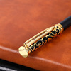 Black business metal sign printing print LOGO hollow carved treasure bead pen 0.5mm neutral pen advertising pens