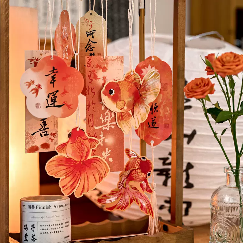 陌墨 Qingfeng Xiangli series suspension, pendant, national wind bookmark literary butterfly flower cartoon cute pet life ornament
