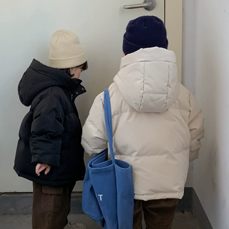 Детский зимний пуховик с капюшоном с пухом детская одежда