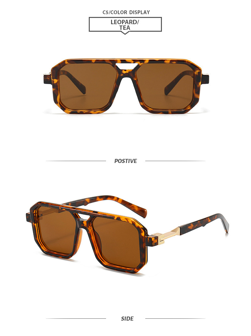 65g Weight Full Frame Glasses Structure Sunglasses Classification PC, UV400 Protection Lens Material Square Glasses Style Outdoor, Travel Occasion Square Pattern All Seasons Season Unisex Gender Basic, Hawaiian, Tropical Style Basic Hawaiian Tropical Square PC UV400 Protection Square Full Frame Women's Sunglasses 10