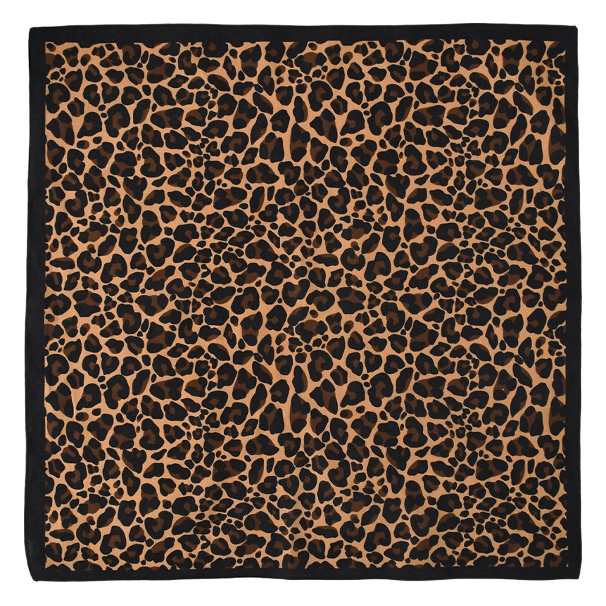 Factory wholesale cross-border European and American leopard print cotton headscarf outdoor riding dress face scarf multifunctional hip hop square scarf