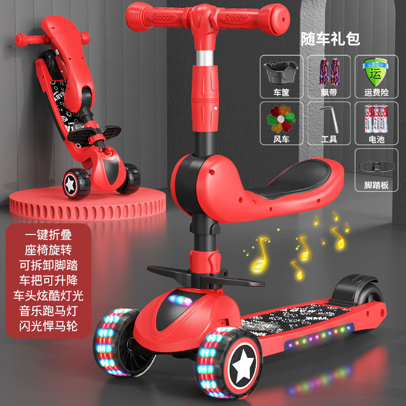 Chino rojo + flash Hot Wheels + Música + asiento