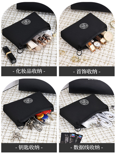 Camellia's new high-end portable small lipstick mobile phone watch key hand cosmetic bag travel storage bag