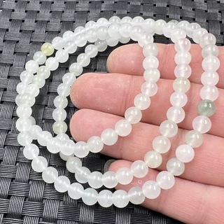 玉石手链天山翠玉圆珠手链6毫米圆珠108颗手链多圈手串佛珠手饰