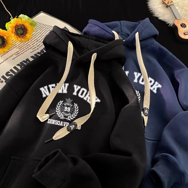 Trendy Influencer-Style Hooded Sweatshirt for Women 2025 New Spring and Autumn Top Jacket Casual American Style Versatile Trendy Influencer-Style Hooded Sweatshirt for Women 2025 New Spring and Autumn Top Jacket Casual American Style Versatile
