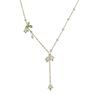 White green fresh necklace, chain for key bag  from pearl, orchid, flowered, 2023