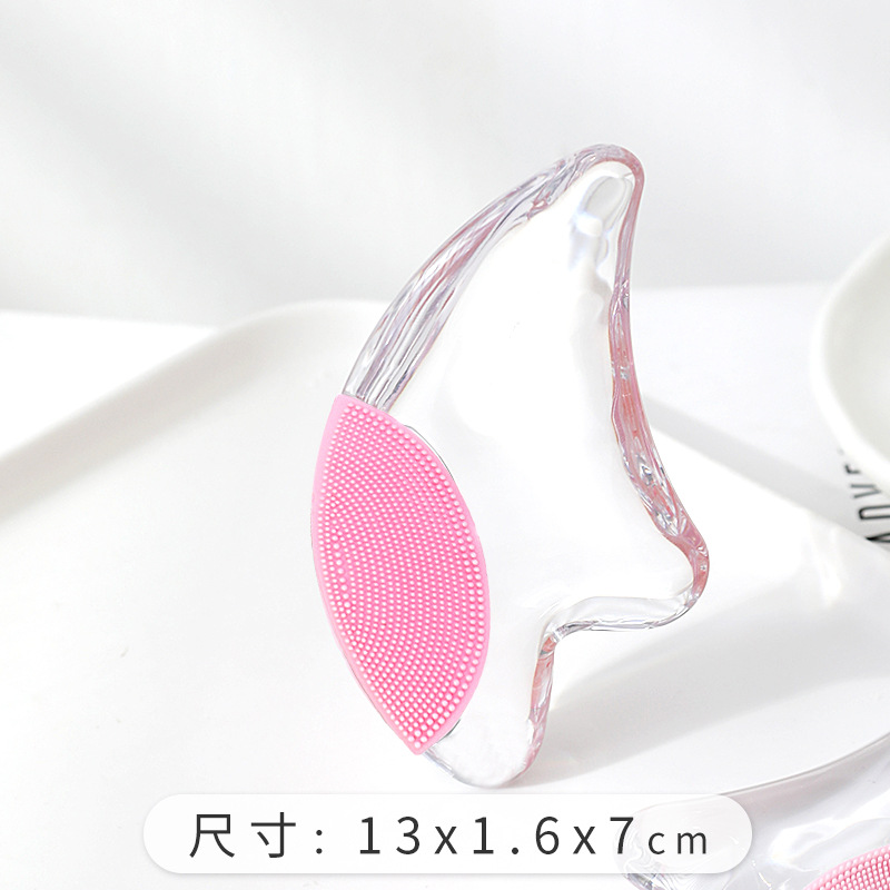 Placa de masaje facial, belleza facial, estiramiento de los ojos, estiramiento de los ojos, cristal rosa, V, yoga facial no estiramiento de estiramiento