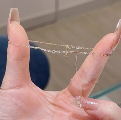 心机款日系金色排钻手链极细款设计高级感小众女款精致手饰配饰