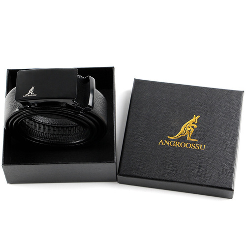 Wholesale gift boxed kangaroo men's automatic buckle belt business super entity running Jianghu belt delivery