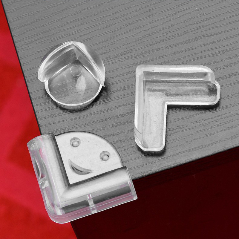 Transparent anti-collision corner, thickened table corner anti-collision protective corner silicone protective cover coffee table glass baby children soft corner