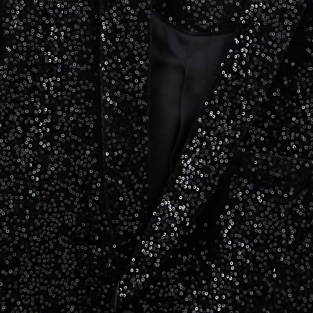 Women's clothing style new pearl embellished velvet temperament commuting suit jacket_voghion.com