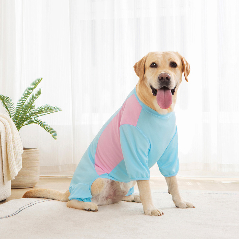 春夏秋の犬用クロスボーダーペット服、抜け毛防止四本足服、家庭用通気性服、中型犬、大型犬用在庫あり|undefined