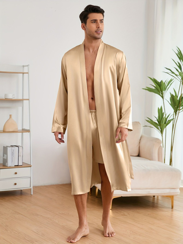 Yaoting transfronterizo hombre pijama pantalones cortos set color sólido ropa de casa bata de baño pantalones cortos set pijama delgado TZ3194