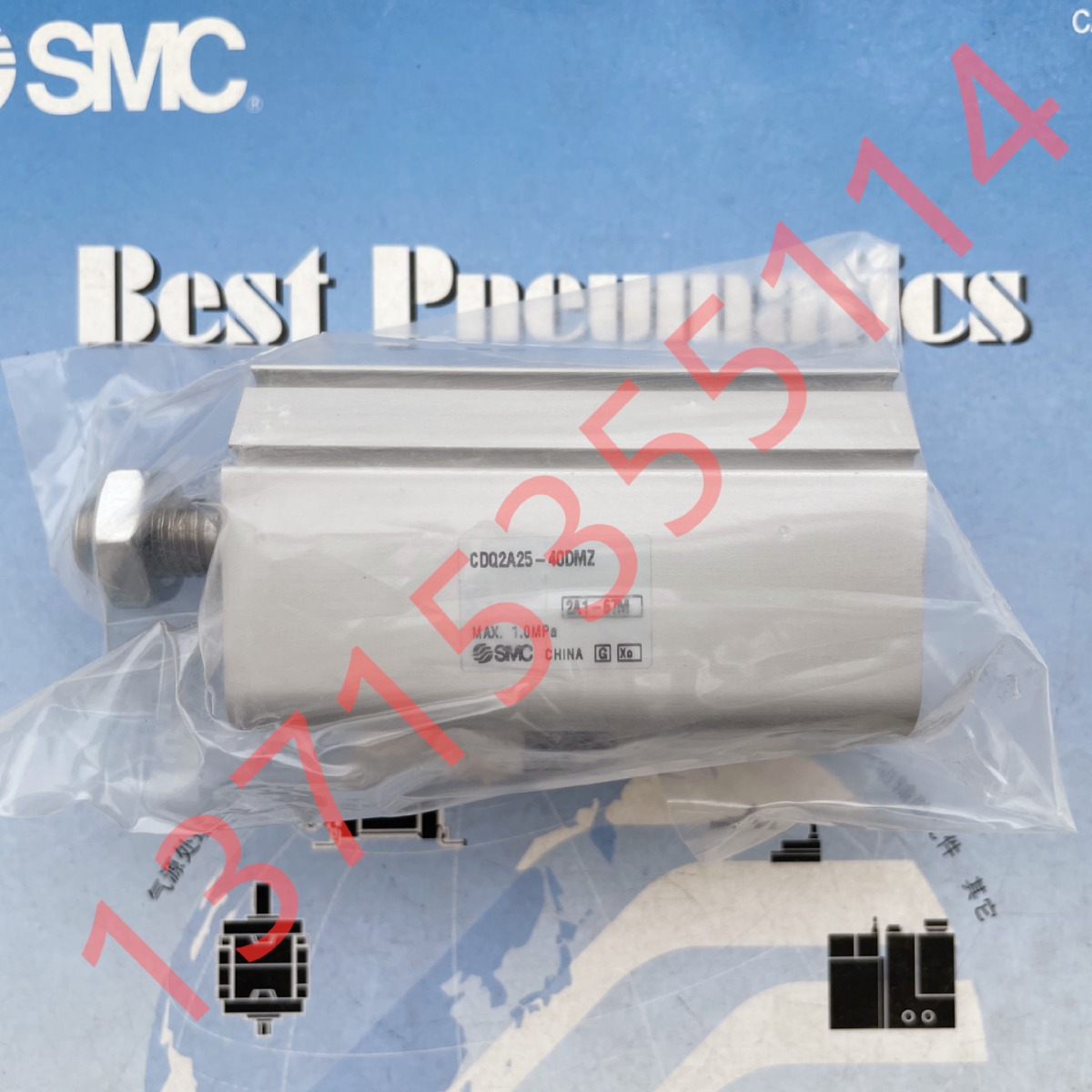 SMC原装气缸 CDQ2A25-40DMZ CQ2A25-40DM 40DCMZ